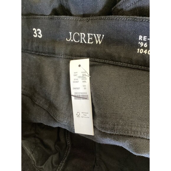 J Crew ‘96 Denim Trouser Semi-Stretch Black 33 Black NEW $158 - Picture 7 of 12